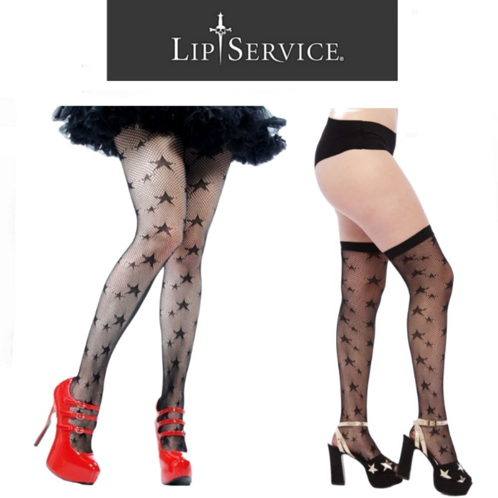 NWT Lip Service OS Star Thigh Highs